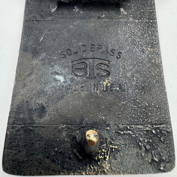 Vintage 1970 Atlas Foundry & Machine Co Belt Buckle Mens OS Brass Vintage Industrial BTS USA